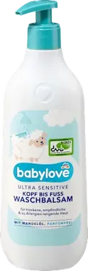 Babylove ultra sensitive, gel douche bébé ultra sensible, 500 ml