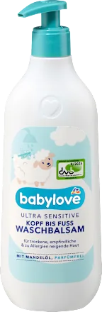 Babylove ultra sensitive, gel douche bébé ultra sensible, 500 ml